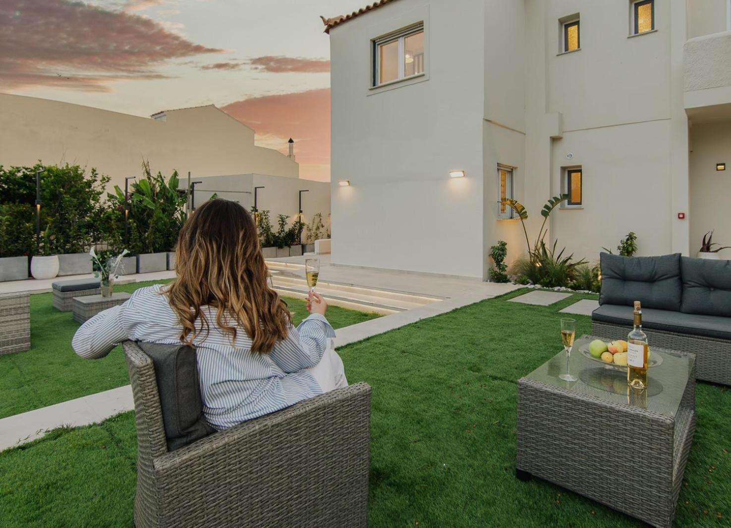 Le Jardin Apartments Kampos Marathokampou Exteriör bild
